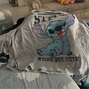 Gray womens Shirt with Cartoon Character